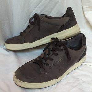 Ecco leather men's low casual lace up sneakers size 43 EU 9/9.5 US